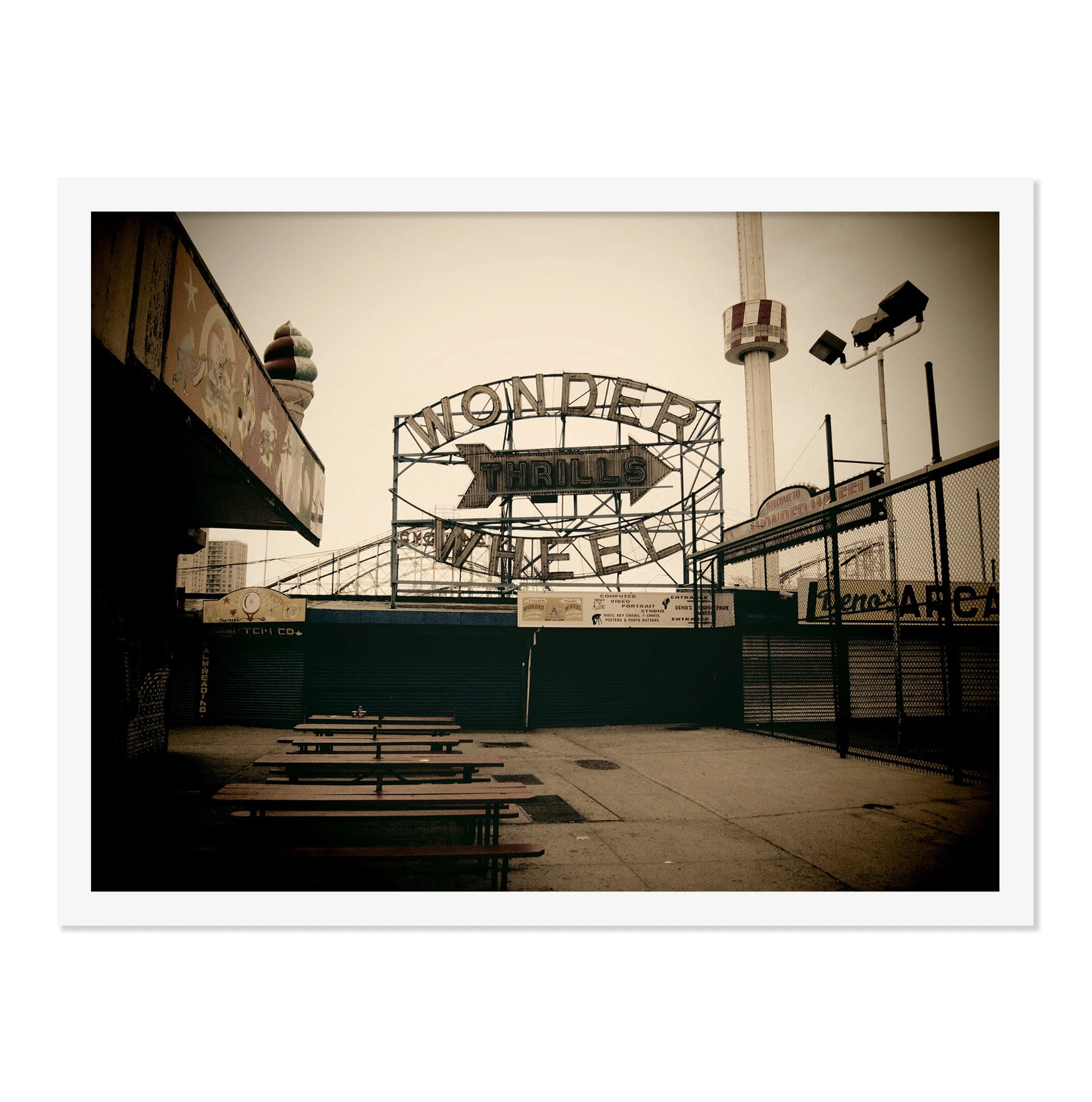 WONDER WHEEL, CONEY ISLAND, USA 2011 / 12X16" FRAMED
