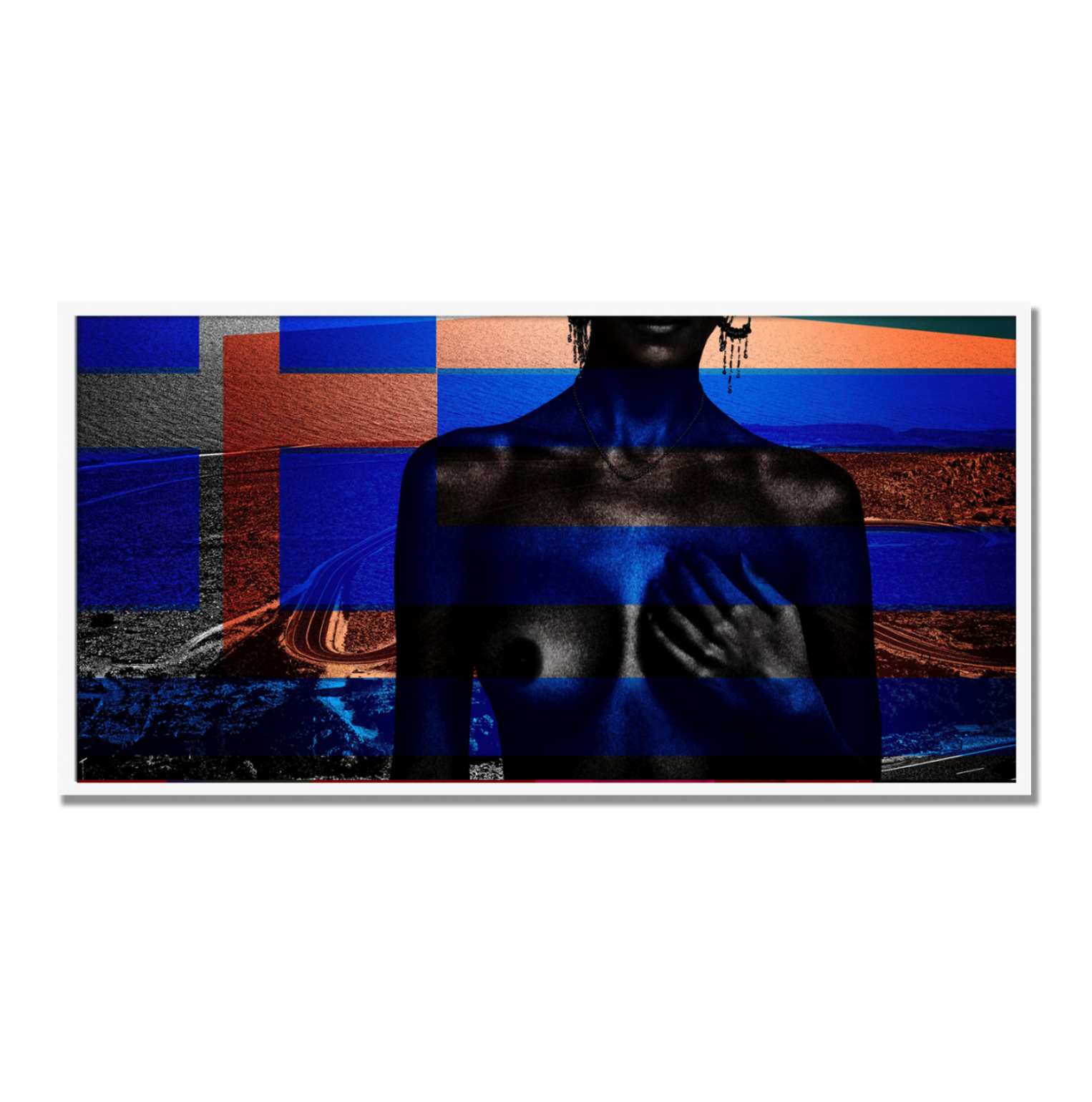 ISLAND CURVES, CRETE, GREECE, 2023 / 16X32" FRAMED
