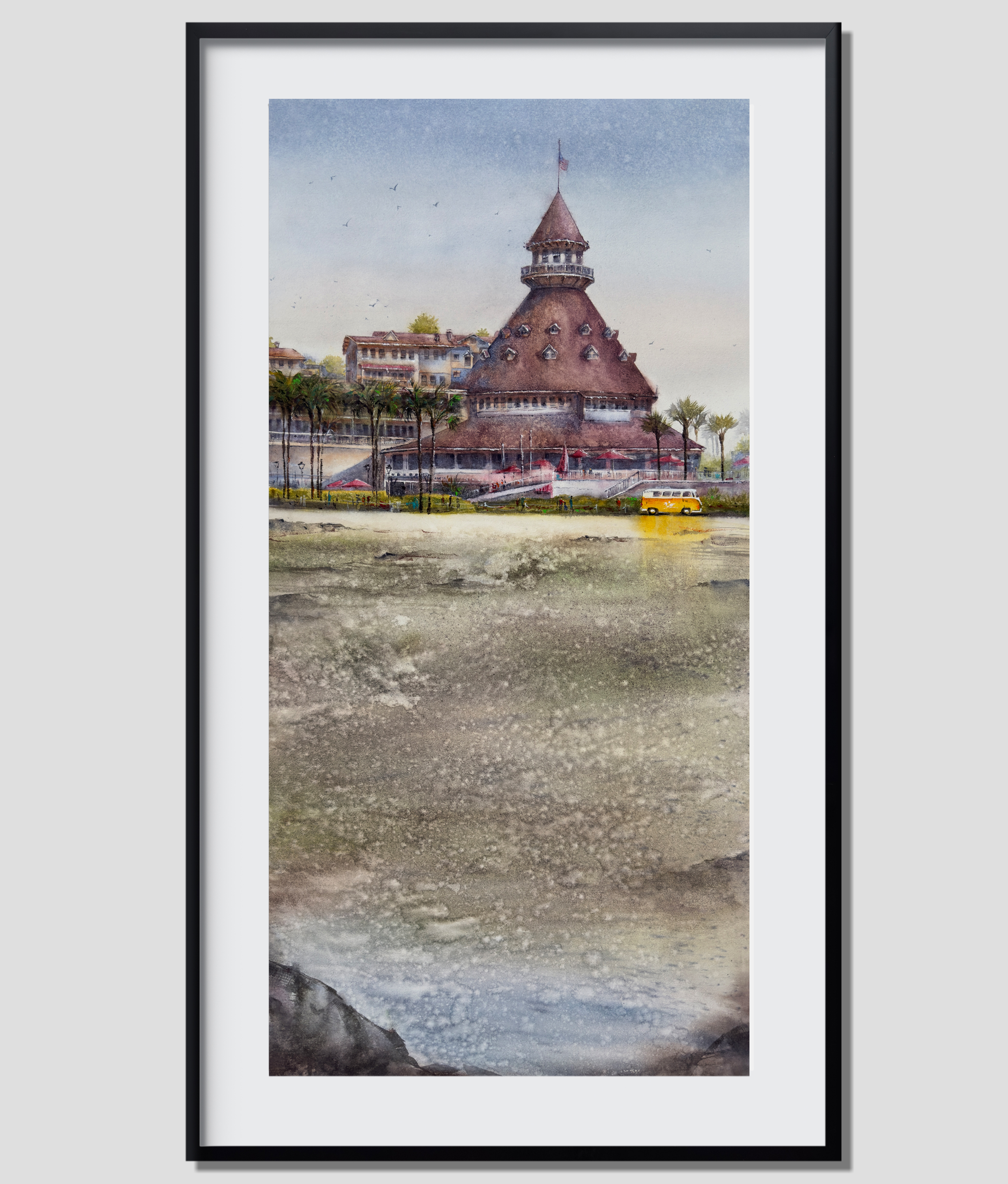 Daydreams in Hotel Del Coronado - San Diego in Watercolors - Framed