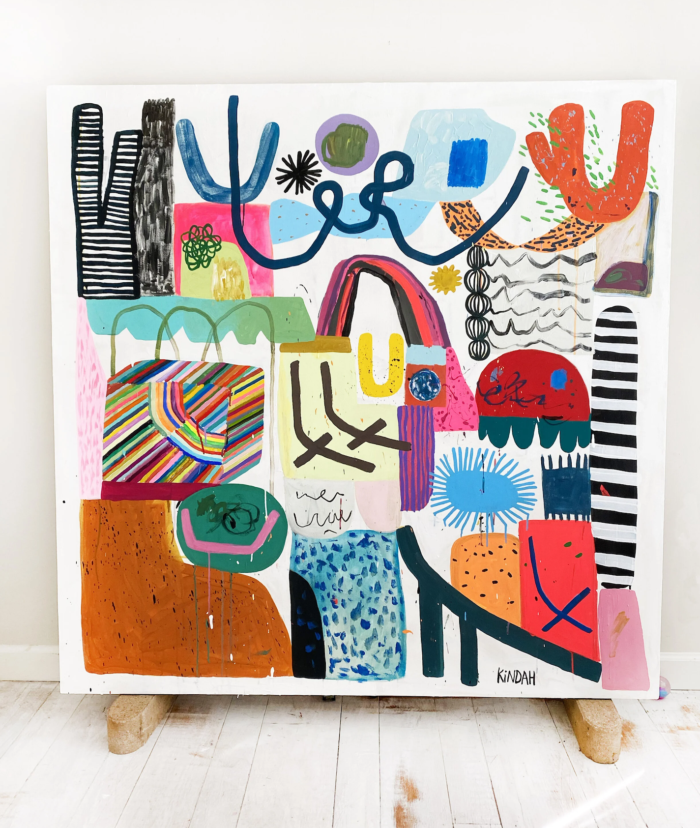 UNTITLED #3133. 60" x 60" inches. Mixed media on canvas. 2021.