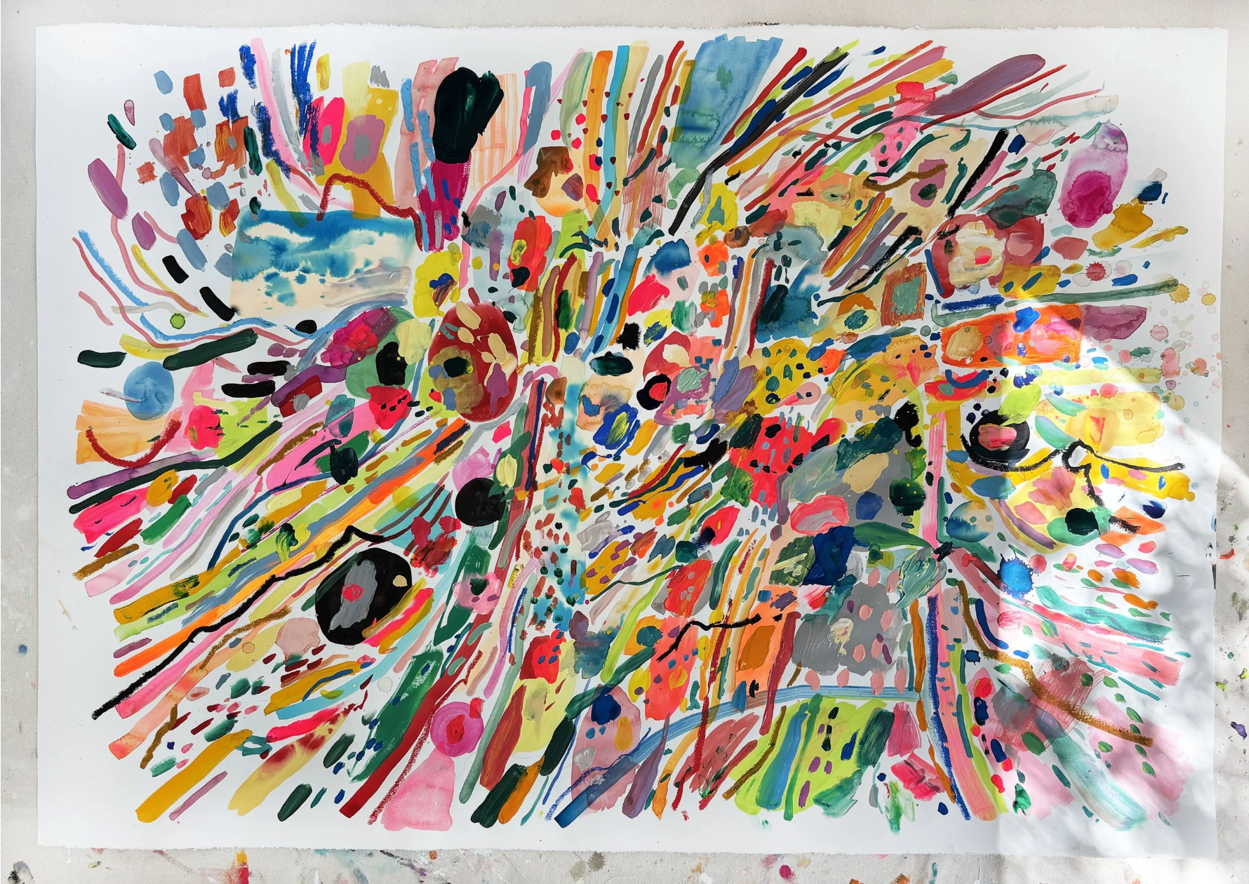 “Untitled” #3329 | 30” x 44” 2025 | Mixed Media on paper.