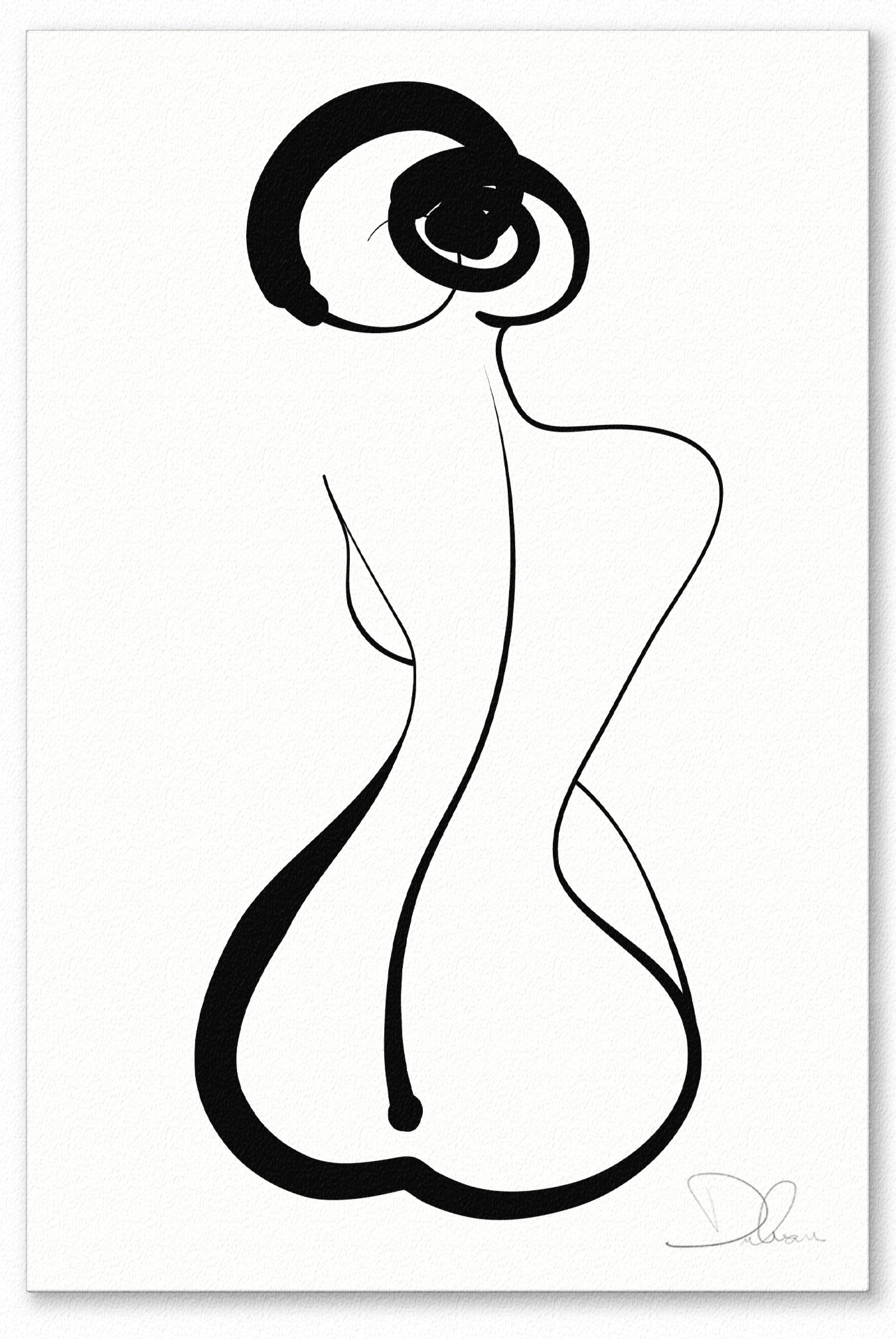 Femme au chignon